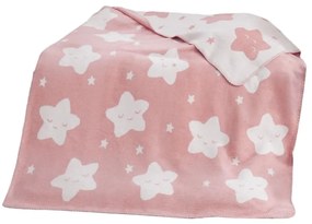 Rózsaszín fleece gyerek takaró 100x120 cm Star – Mijolnir