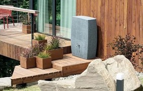 MADERA SQUARE ECO WOOD virágtartó 28,8 cm, barna, S