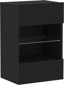 vidaXL TV szekrény garnitúra Fekete 40 x 30 x 60,5 cm Faanyag