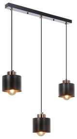 Csillár zsinóron OLENA 3xE27/60W/230V fekete