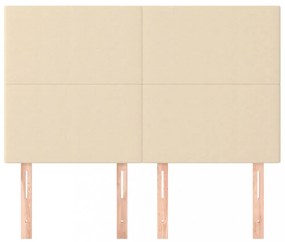 4 db krémszínű szövet fejtámla 72 x 5 x 78/88 cm