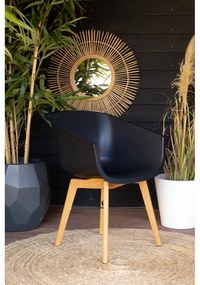 Fekete műanyag kerti szék szett 2 db-os Amalia – Hartman