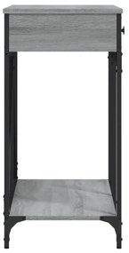 szürke sonoma színű szerelt fa tálalóasztal 100 x 39 x 78,5 cm