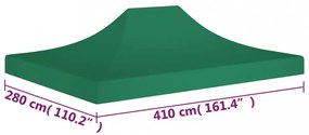zöld tető partisátorhoz 4 x 3 m 270 g/m²