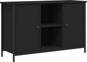 vidaXL fekete szerelt fa TV-szekrény 100x35x65 cm