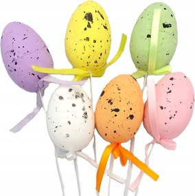 Húsvéti tojások pasztell, nagy, 7 cm-es nádkosárhoz, 6 db