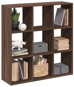 barna tölgy szerelt fa elválasztó könyvespolc 102x29x103,5 cm