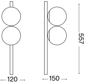Ideal Lux - LED Mennyezeti lámpa BINOMIO 2xG9/3W/230V fehér