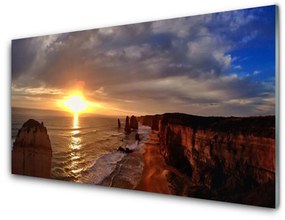 Üvegkép Sea Sun Landscape 140x70 cm