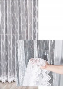 Függöny Nappali Függöny Jacquard Erős Szövés Könnyű Fehér Szalaggal Sz.220x190