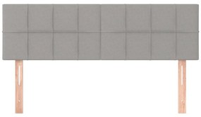 2 db világosszürke szövet fejtámla 72 x 5 x 78/88 cm