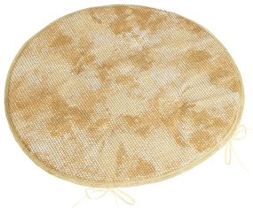 Bellatex Adéla kerek, sima, kígyóbőr mintás, barnaülőpárna, 40 x 40 cm