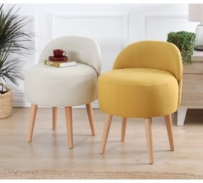 Puff NIKI átm. 46 cm krémszínű