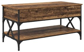 vidaXL Dohányzóasztal Öreg fa 100 x 50 x 50 cm Faanyag