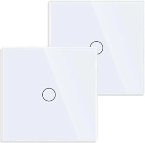 Érintőkapcsoló Üveg 1-fokozatú Fehér 2.szt