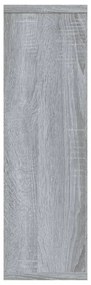 szürke sonoma színű szerelt fa fali polc 85x16x52,5 cm