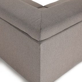 Ülőgarnitúra, szürkésbarna Taupe, jobbos kivitelezés, SEGORIA ROH U