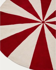 Piros-fehér pamutkeverék gyerek szőnyeg ø100 cm Wirla – Kave Home