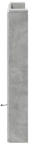 betonszürke áthidalószekrény LED-világítással 120x16,5x103,5 cm