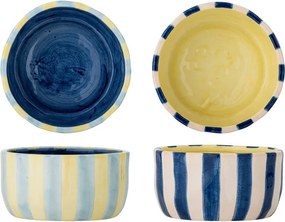 Sárga-kék kerámia tálka szett 4 db-os 300 ml Phoenix – Bloomingville