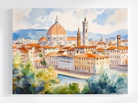 Canvas Város Olaszország Firenze Toszkána Székesegyház 80x60