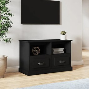 fekete szerelt fa TV-szekrény 80 x 35 x 50 cm