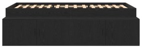 Tárolóágykeret Fekete tölgy 100x200 cm