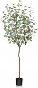 Mesterséges Eukaliptusz Fa 150 cm Mesterséges Dekoratív Növény Virágtartóval