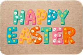 Lábtörlő lenvászon dekoráció húsvétra színes Happy Easter