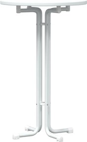 vidaXL fehér bárasztal szerelt fa és acél Ø70x110 cm