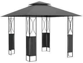 antracitszürke acélpavilon tetővel 300 x 300 x 270 m