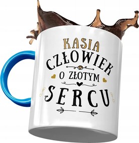 Kék Bögre Kasi Barátnő Feleség Ajándék Nyomtatott Fotóval