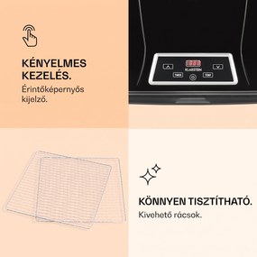 Klarstein Fruit Jerkyu Plus 9, aszalógép, 600-700 W, 35-70 °C, időzítő, 9 emelet