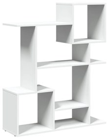 fehér szerelt fa térelválasztó könyvespolc 92x29x112 cm