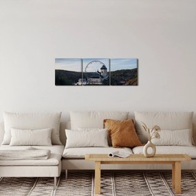 Karlstejn képe (órával) (90x30 cm)