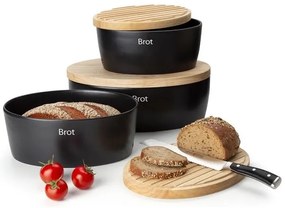 Continenta C3732 - Kenyértartó 13,5x36 cm fekete/bézs