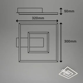 Briloner - LED mennyezeti lámpatest FRAME LED/22W/230V 3000K 30x32 cm matt króm