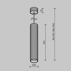 MAYTONI P106PL-01-GU10-W CALIPSO Hengeres Függesztett Lámpa Fehér GU10 IP20