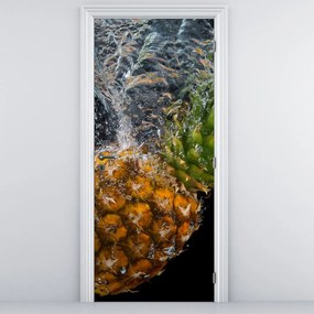 Fotótapéta ajtóra - Ananász a vízben (95x205cm)