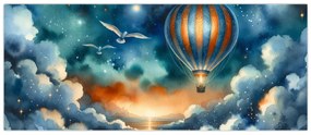 Kép - Repülés az éjjeli ég alatt (120x50 cm)