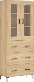 vidaXL sonoma tölgy szerelt fa magasszekrény 69,5 x 34 x 180 cm