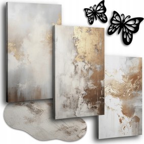 Vászonkép 150x70 cm Nappali Képek Márvány 3 Részes Absztrakt