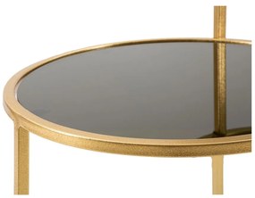 Fekete-aranyszínű kerek dohányzóasztal 40x50 cm - Mauro Ferretti