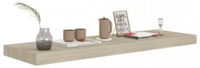 tölgyszínű MDF lebegő fali polc 80 x 23,5 x 3,8 cm