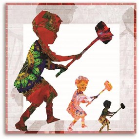 Gario Vászonkép Banksy fiú egy kalapáccsal Méret: 40 x 40 cm