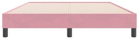 vidaXL ágykeret matrac nélkül rózsaszín 160x220 cm bársony