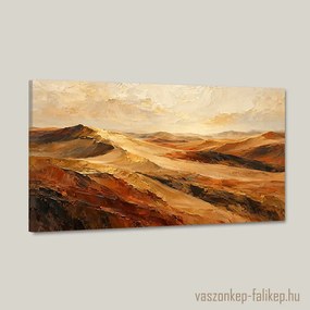 Napfényes hegyvidék vászonkép – Meleg tónusú hangulat 40x23 cm