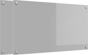 vidaXL Konyhai splashback 2 pcs Világosszürke 90 x 50 cm edzett üveg
