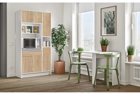 Bővíthető étkezőasztal fehér asztallappal 76x28 cm Papillon – TemaHome