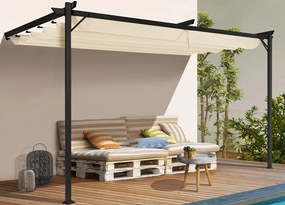 Santana 4x4m krém színű teraszos előtető Garden Point